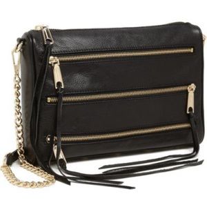 Rebecca Minkoff Mini 5 Zip Leather Crossbody Bag